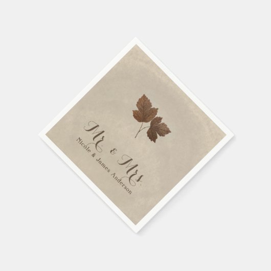 Golden Copper Fall laat de Elegant Custom Party ov Servet (Hoek)