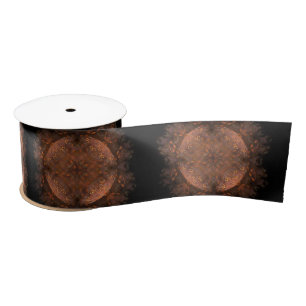 Golden Copper Shimmer Satin Ribbon Lint