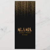 Golden Copper Star Douche Programme de mariage (Devant)