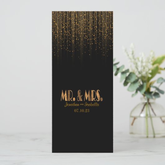 Golden Copper Star Douche Programme de mariage (Debout devant)