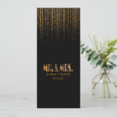 Golden Copper Star Shower Wedding Programme Programma (Staand voorkant)