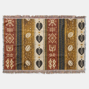 Golden Cowrie™ Luxe Afrikaanse wandkunstprint Deken