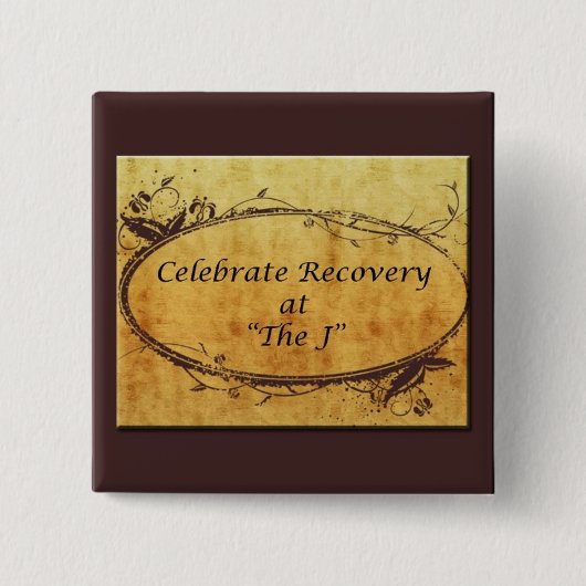 Golden - CR op de J - Square Button (Voorkant)