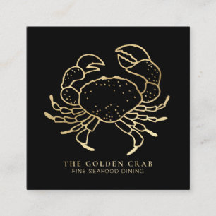 ** Golden Crab Gold Fine Dining beroemd gemaakt do Vierkante Visitekaartje