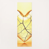Golden Cracked Heart Art Yogamat (Voorkant)