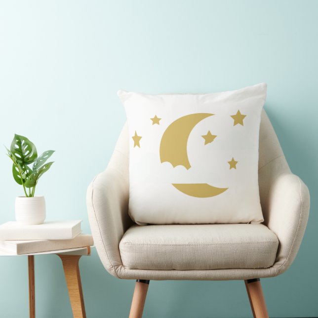 Golden Crescent Moon Pillow Kussen (Stoel)