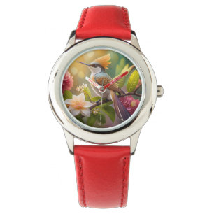 Golden Crested Honeyater Fantasy Bird Horloge
