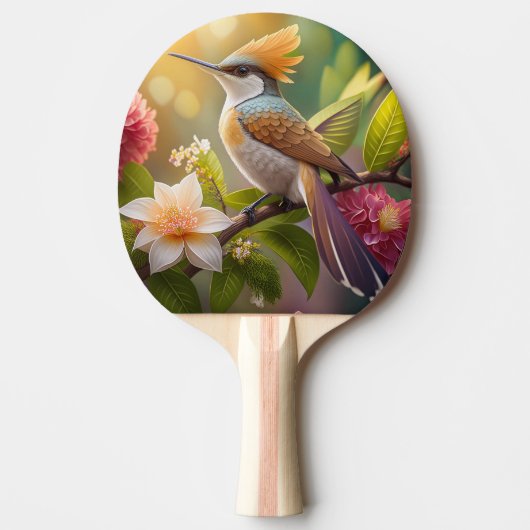 Golden Crested Honeyater Fantasy Bird Tafeltennisbatje (Voorkant)