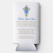 Golden Cross and Flowers Memorial Keepsake (Achterkant)