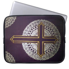 Golden Cross Mandala Laptop Sleeve