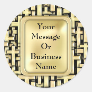 Golden Crosses Ronde Sticker