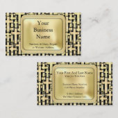 Golden Crosses Visitekaartje (Voorkant / Achterkant)