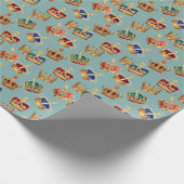 Golden Crown Barok Mode Textuur Cadeaupapier (Hoek)