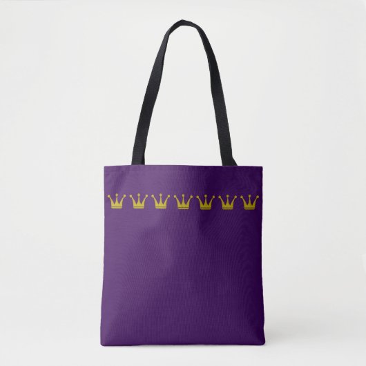 Golden Crown Border + jouw ideeën Tote Bag (Voorkant)