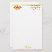 Golden Crown BRUILOFT briefpapier (Voorkant / Achterkant)