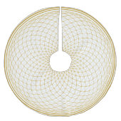 Golden Crown Chakra Mandala over White Kerstboom Rok (Voorkant)