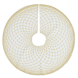 Golden Crown Chakra Mandala over White Kerstboom Rok