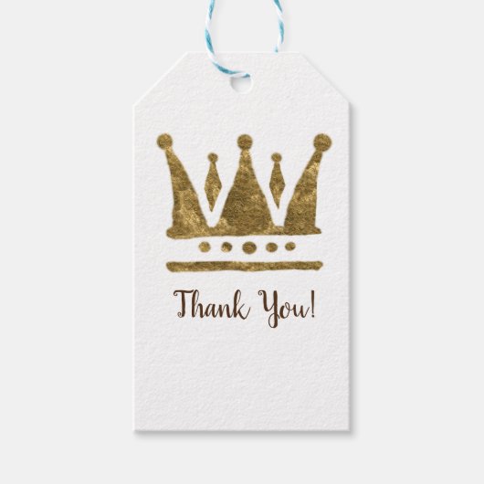 Golden Crown Custom Gift Labels Cadeaulabel (Voorkant)