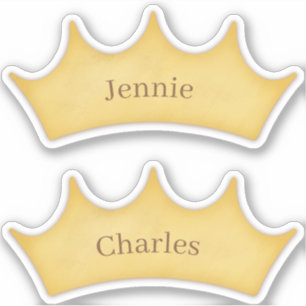 Golden Crown Fairytale Kinder Rooms 2 Douanenaam S Sticker