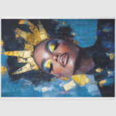 Golden Crown feministische decoupage Tissuepapier (Voorkant)