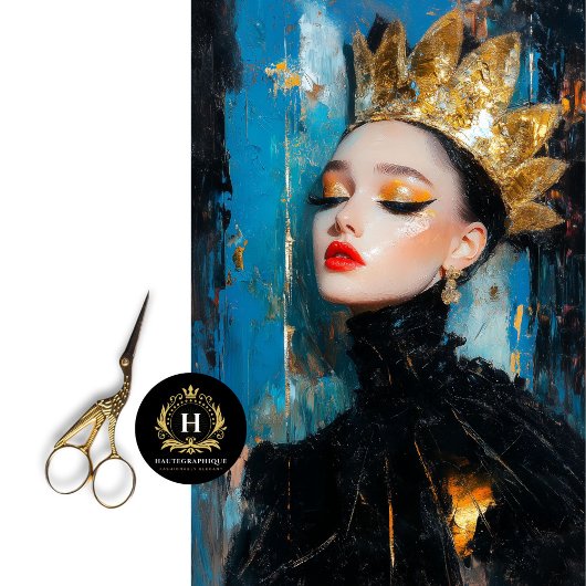 Golden Crown feministische decoupage Tissuepapier