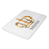 Golden Crown - Gepersonaliseerde naam Badmat (Gekanteld)