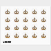 Golden Crown I Ronde Sticker (Vel)