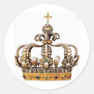 Golden Crown I Ronde Sticker