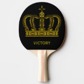 Golden Crown + jouw tekst Tafeltennisbatje (Achterkant)