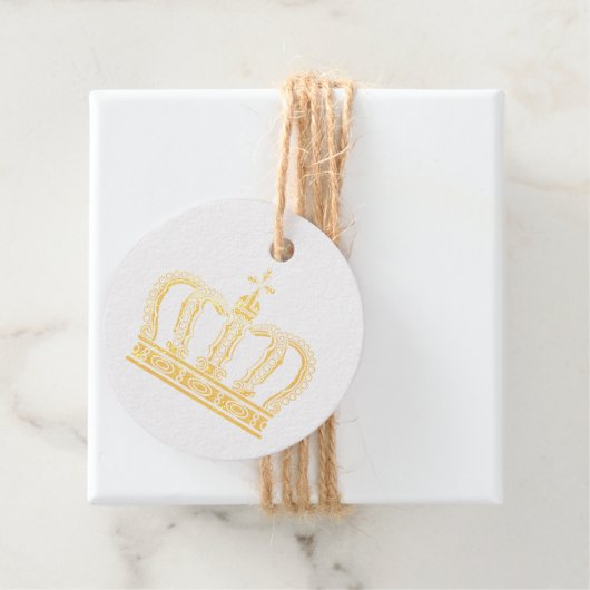 Golden Crown - luxe royal Bedankjes Labels (Met doos)
