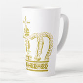 Golden Crown - luxe royal Latte Mok (Rechterhoek)