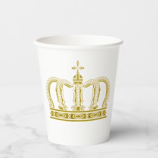 Golden Crown - luxe royal Papieren Bekers (Voorkant)