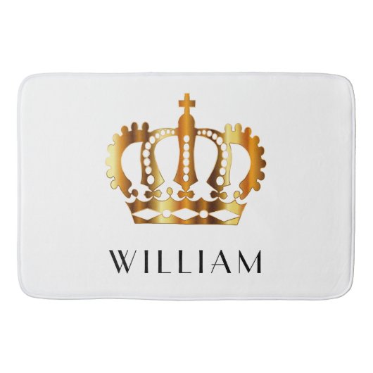 Golden Crown Persoonlijke naam Bathroom Mat (Voorkant)