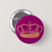 Golden Crown Ronde Button 5,7 Cm (Voorkant /achterkant)