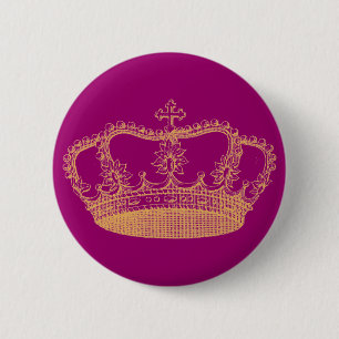 Golden Crown Ronde Button 5,7 Cm