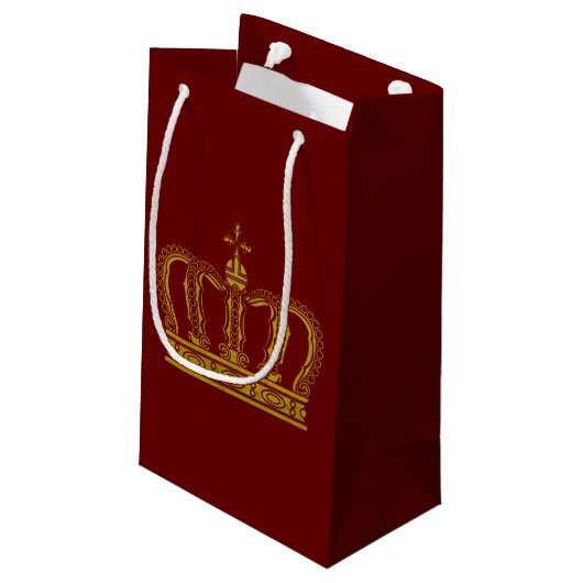 Golden Crown + uw achtergrond en ideeën Klein Cadeauzakje (Achterkant Gekanteld)