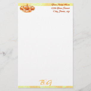 Golden Crown WEDDING Briefpapier