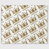 Golden Crown Wrapping Paper Cadeaupapier (Vlak)