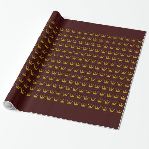 Golden Crowns Border + jouw ideeën Cadeaupapier