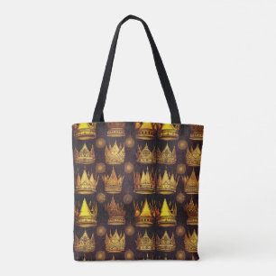 Golden Crowns Pattern Draagtas