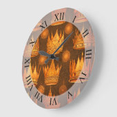 Golden Crowns Pattern Grote Klok (Hoek)