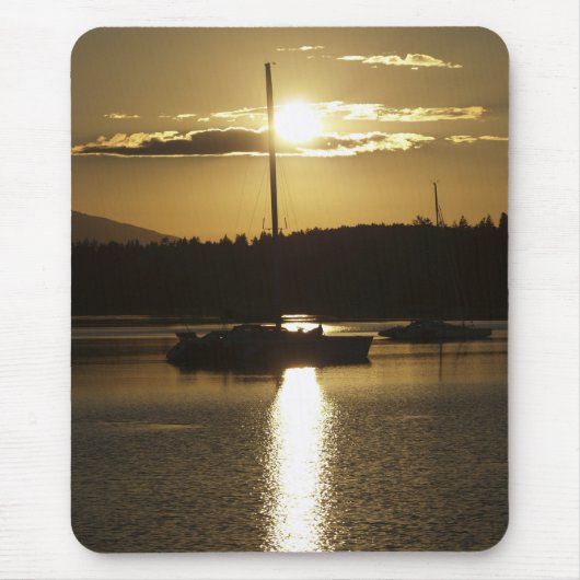 "Golden Cruise" Zeilboot Mousepad Muismat (Voorkant)