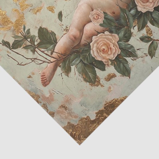 Golden Cupid Tissuepapier (Detail)