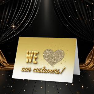 Golden Customer Appreciation Bedankkaart