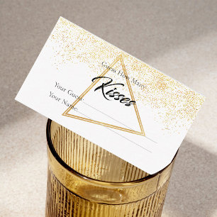 Golden Cute Combien de baisers Carte de boîtier nu