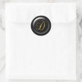 Golden D Monogram Ronde Sticker (Tas)
