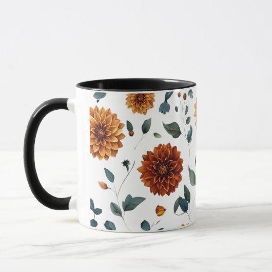 Golden Dahlia Mug (Gauche)