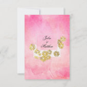 Golden Daisy Dream Elegance Romance  Chic Save The Date (Achterkant)