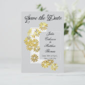 Golden Daisy Dream Elegance Romance  Chic Save The Date (Staand voorkant)