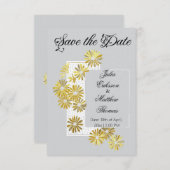 Golden Daisy Dream Elegance Romance  Chic Save The Date (Voorkant / Achterkant)